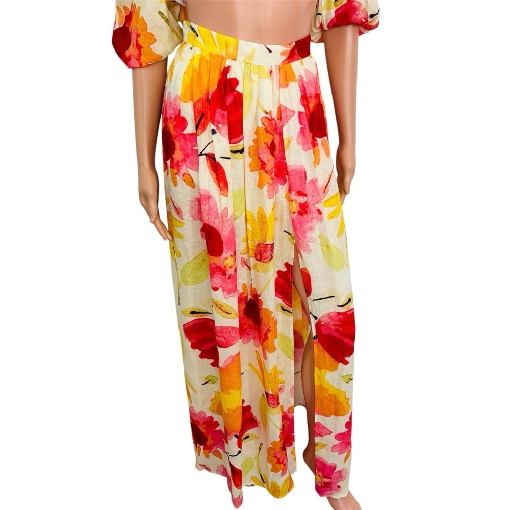 RUMER Coco & Lola Exclusive Floral Print Camille Crop Top & Sunshine Skirt - Picture 4 of 13